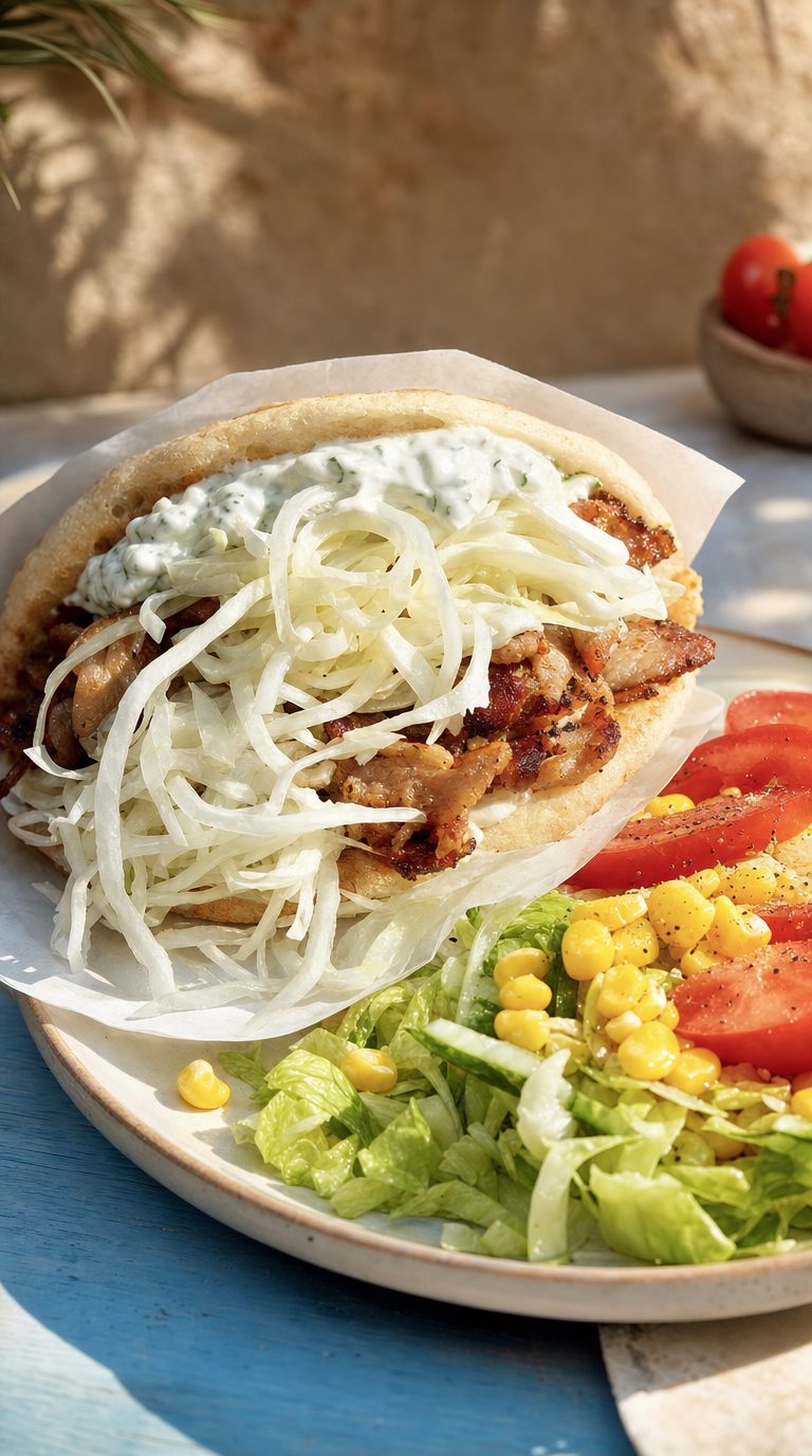 Giros Pita mit Salat