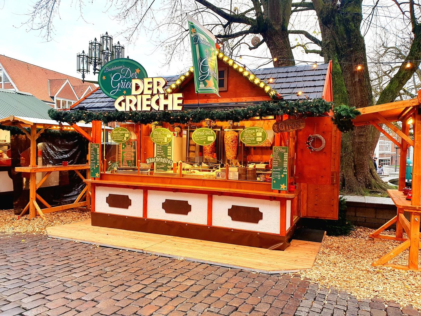 Holzbude auf dem Weihnachtsmarkt