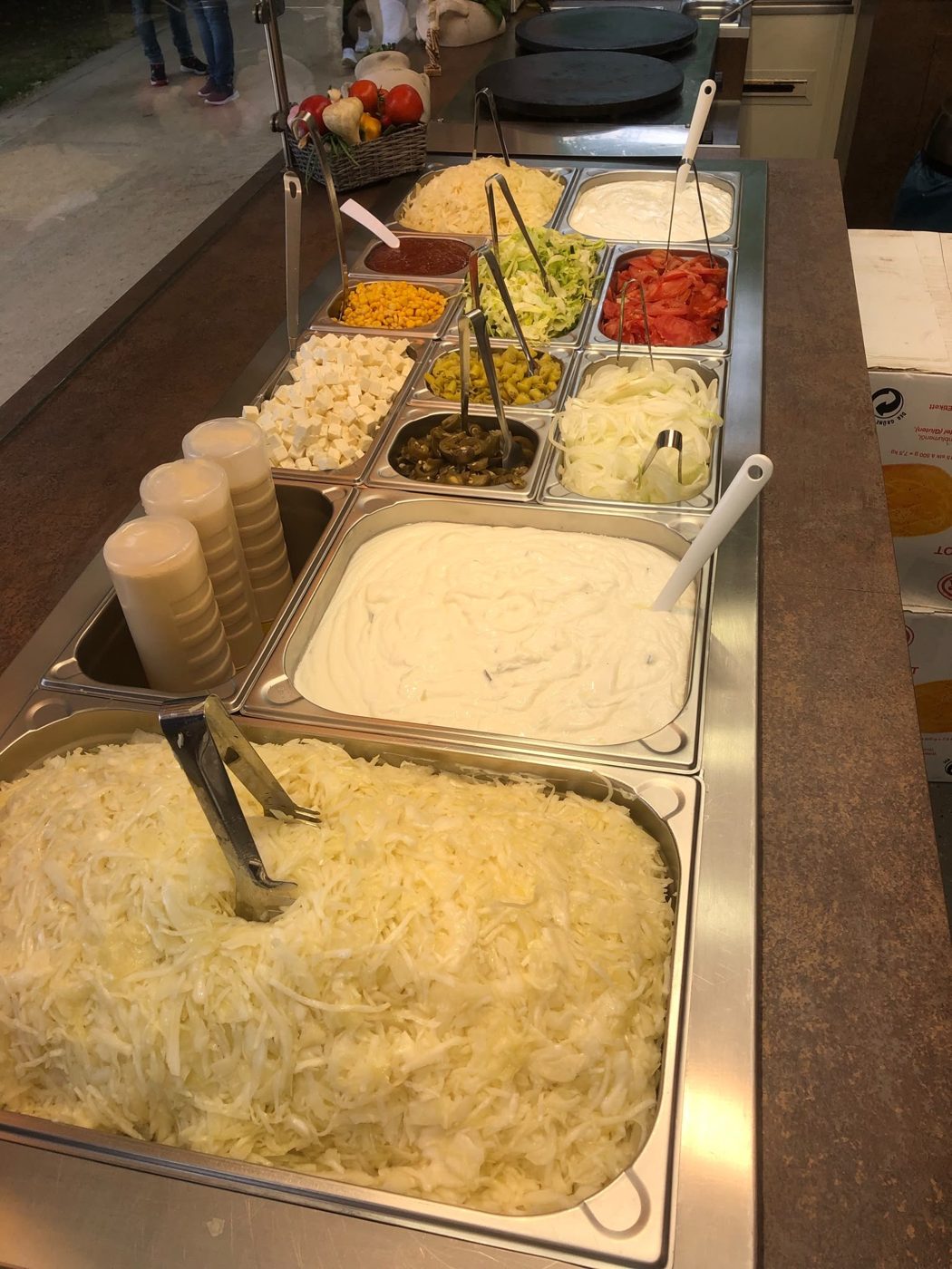 Frische Zutaten in Vorbereitung
